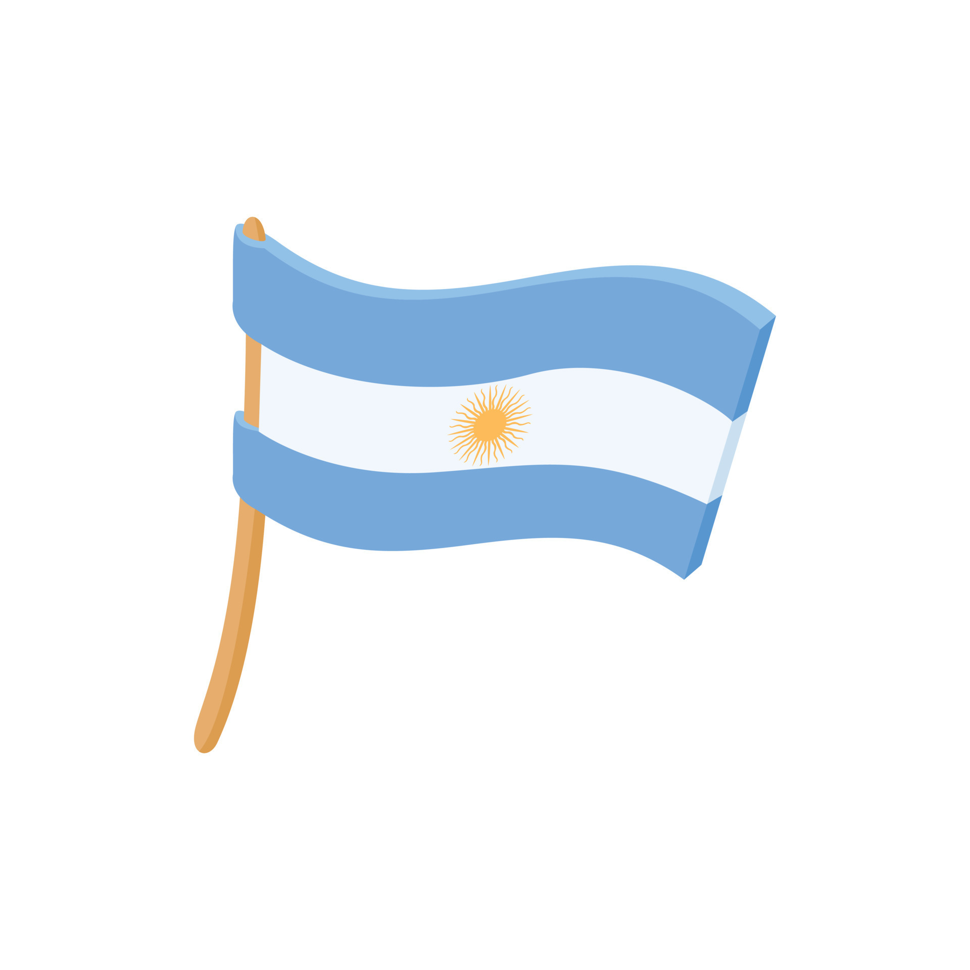 icono de la bandera argentina, estilo de dibujos animados 14183195 Vector  en Vecteezy