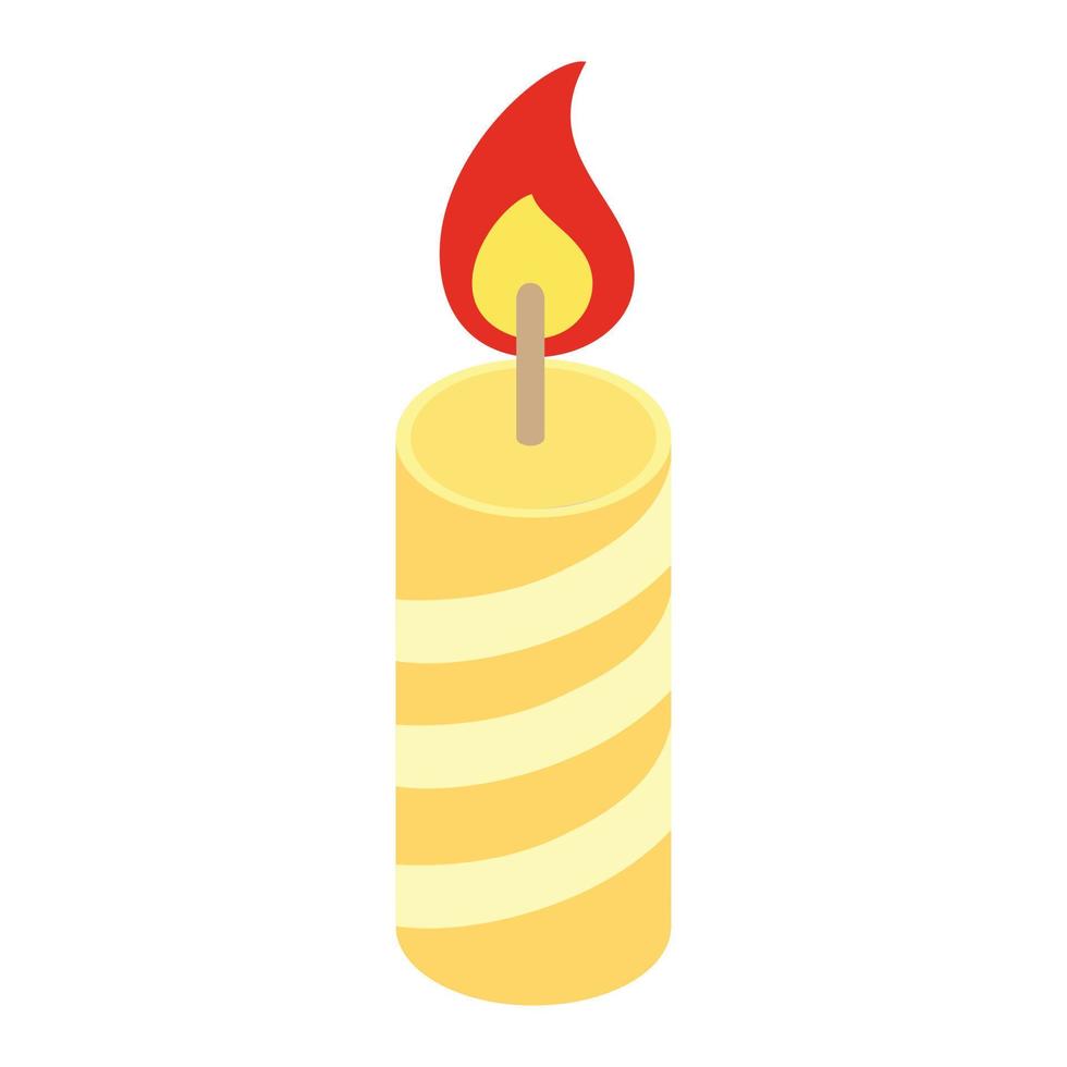 Candle isometric icon vector