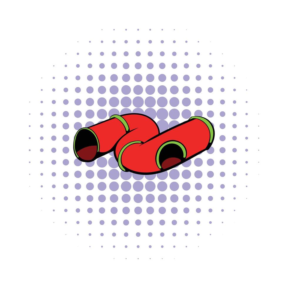 tubo de colores un icono de juegos, estilo comics vector