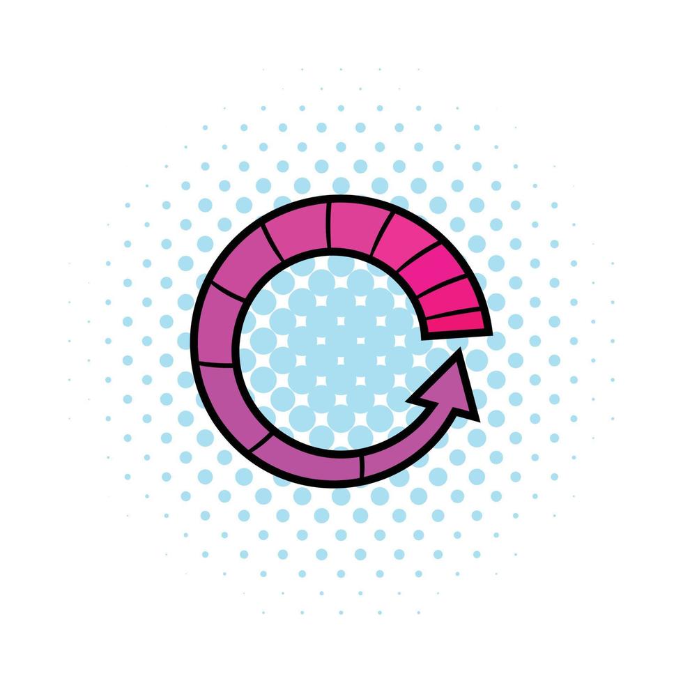 Refresh icon in comics style vector