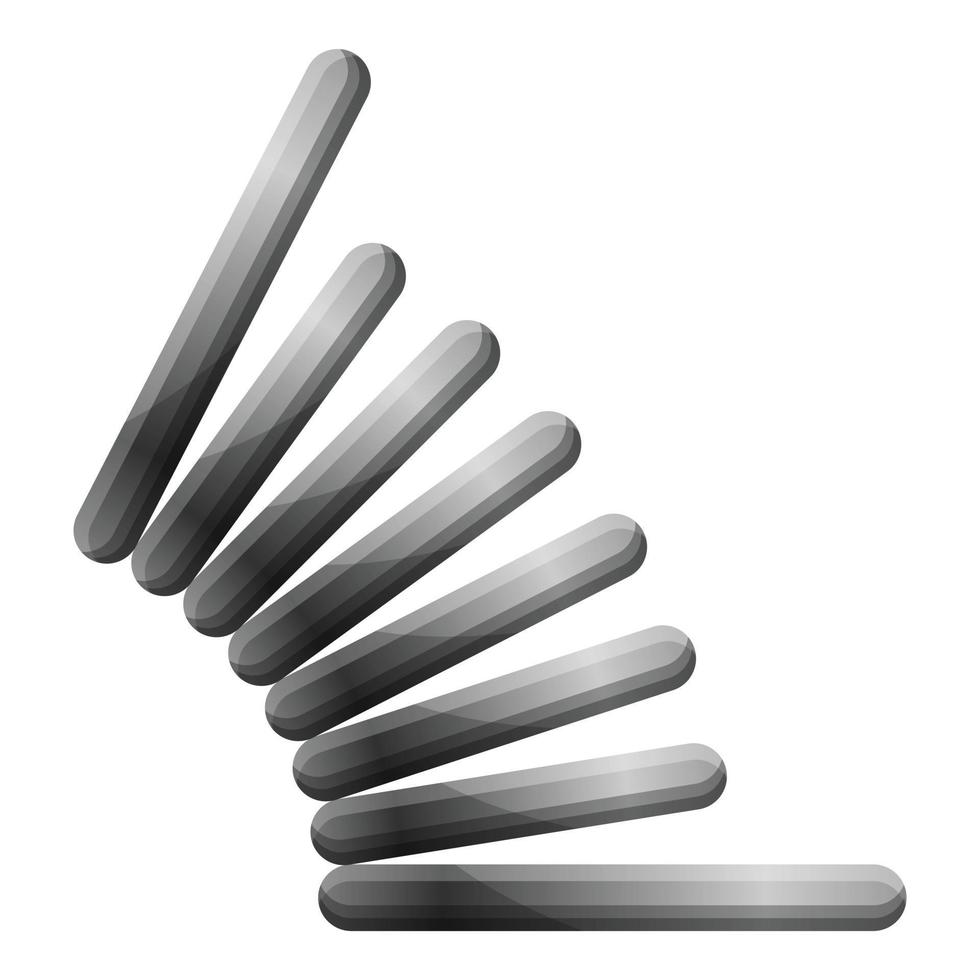Grey spring icon, cartoon style vector