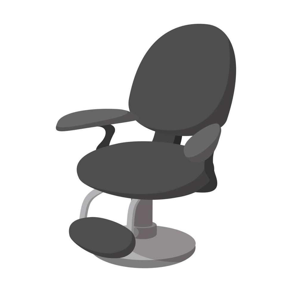 Black barber chair cartoon icon vector