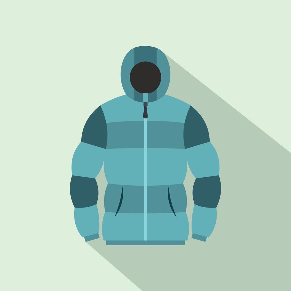 Blue hoodie icon, flat style vector