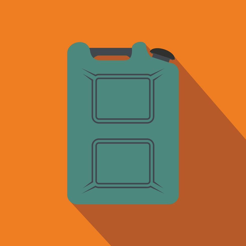 Metal canister flat icon with shadow vector