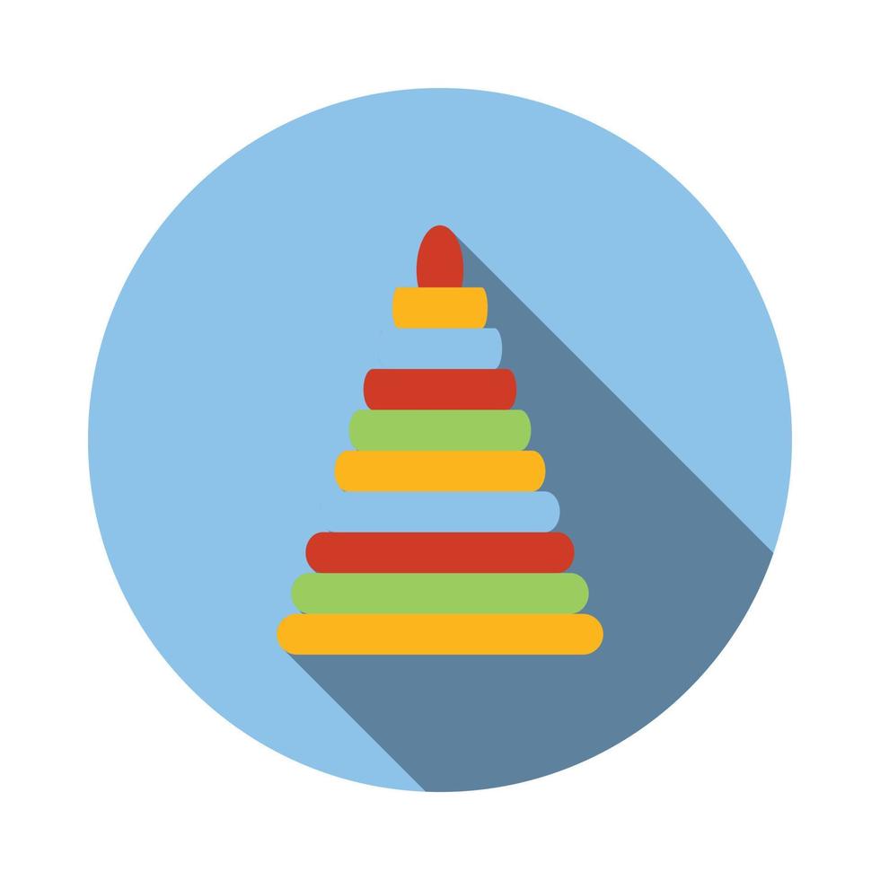 icono de la pirámide de colores de los niños vector