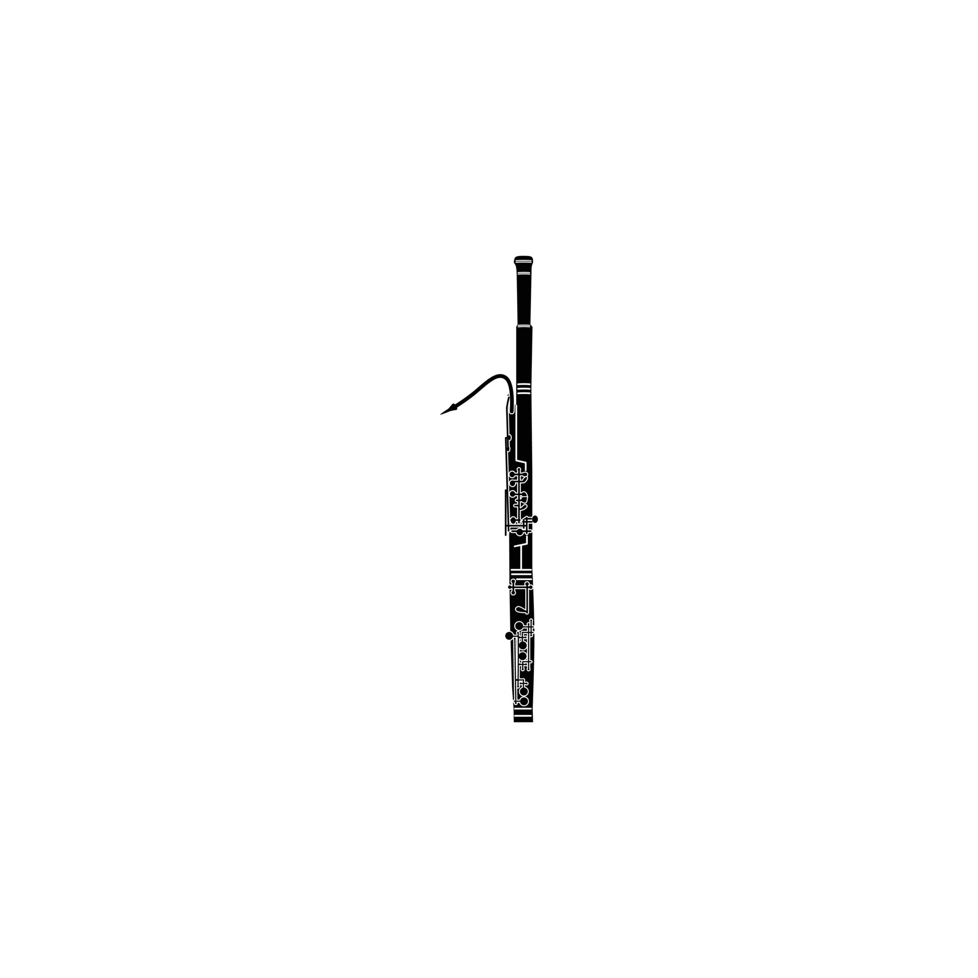 Bassoon icon, black simple style 14183337 Vector Art at Vecteezy