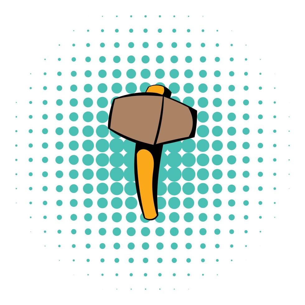 Sledgehammer icon, comics style vector