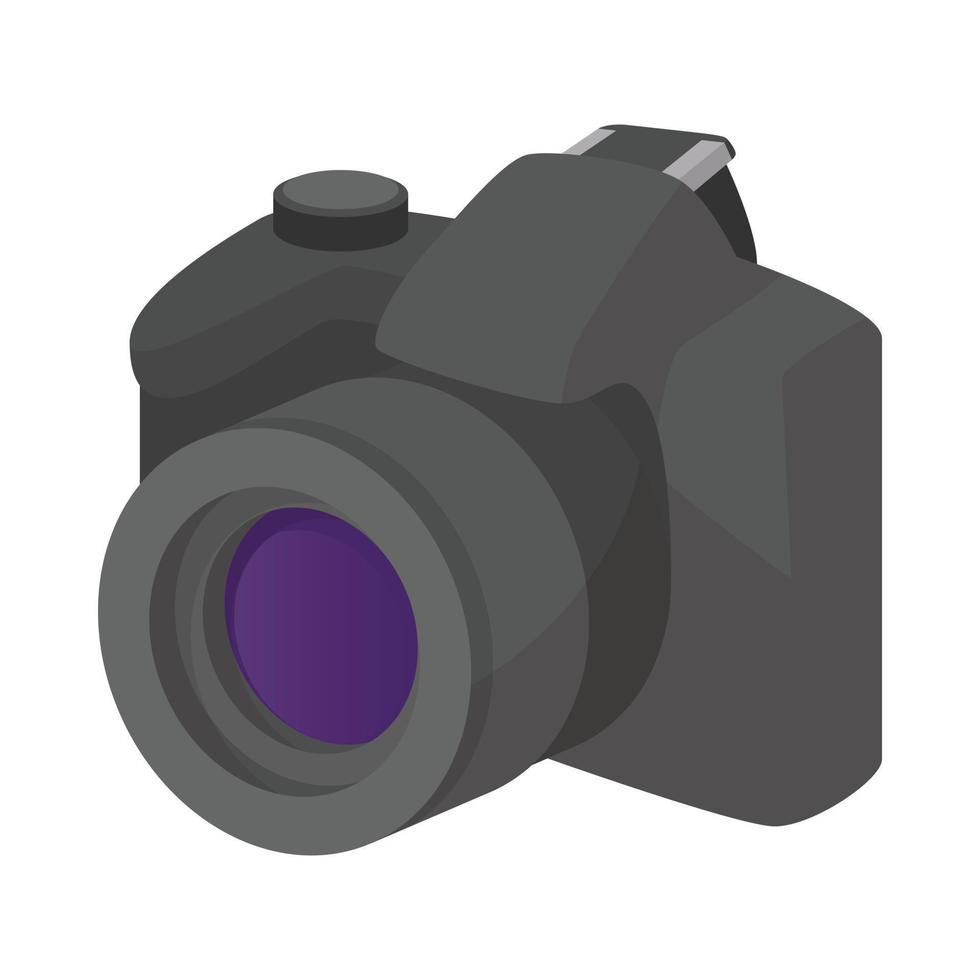 Camera icon, cartoon style vector