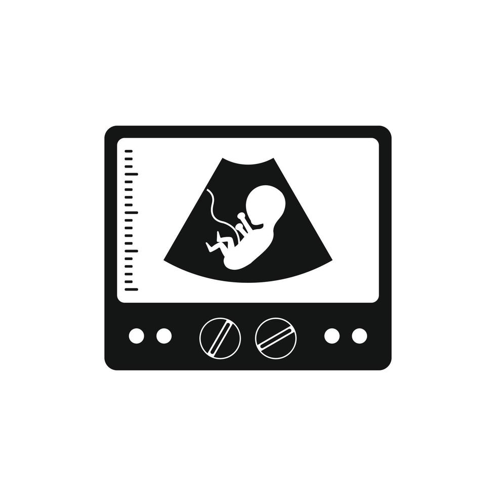 icono de feto de ultrasonido vector