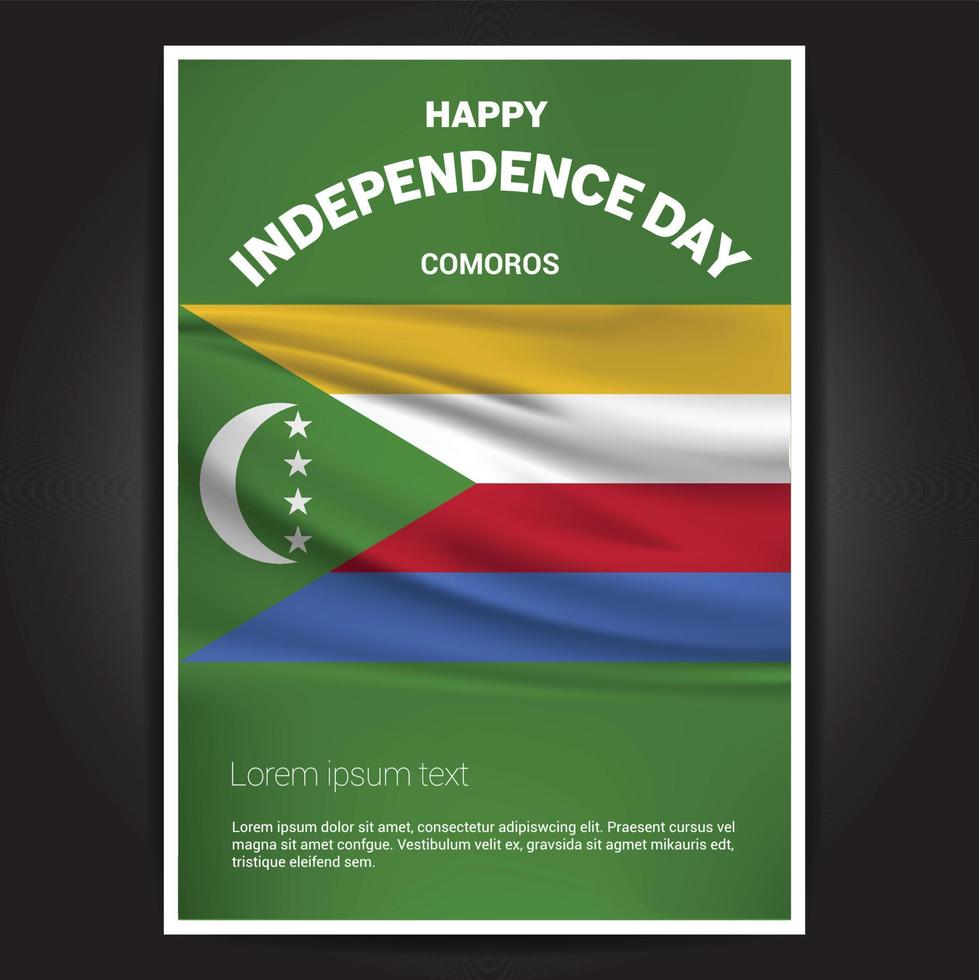 Happy Indpendence day design card vector with flags