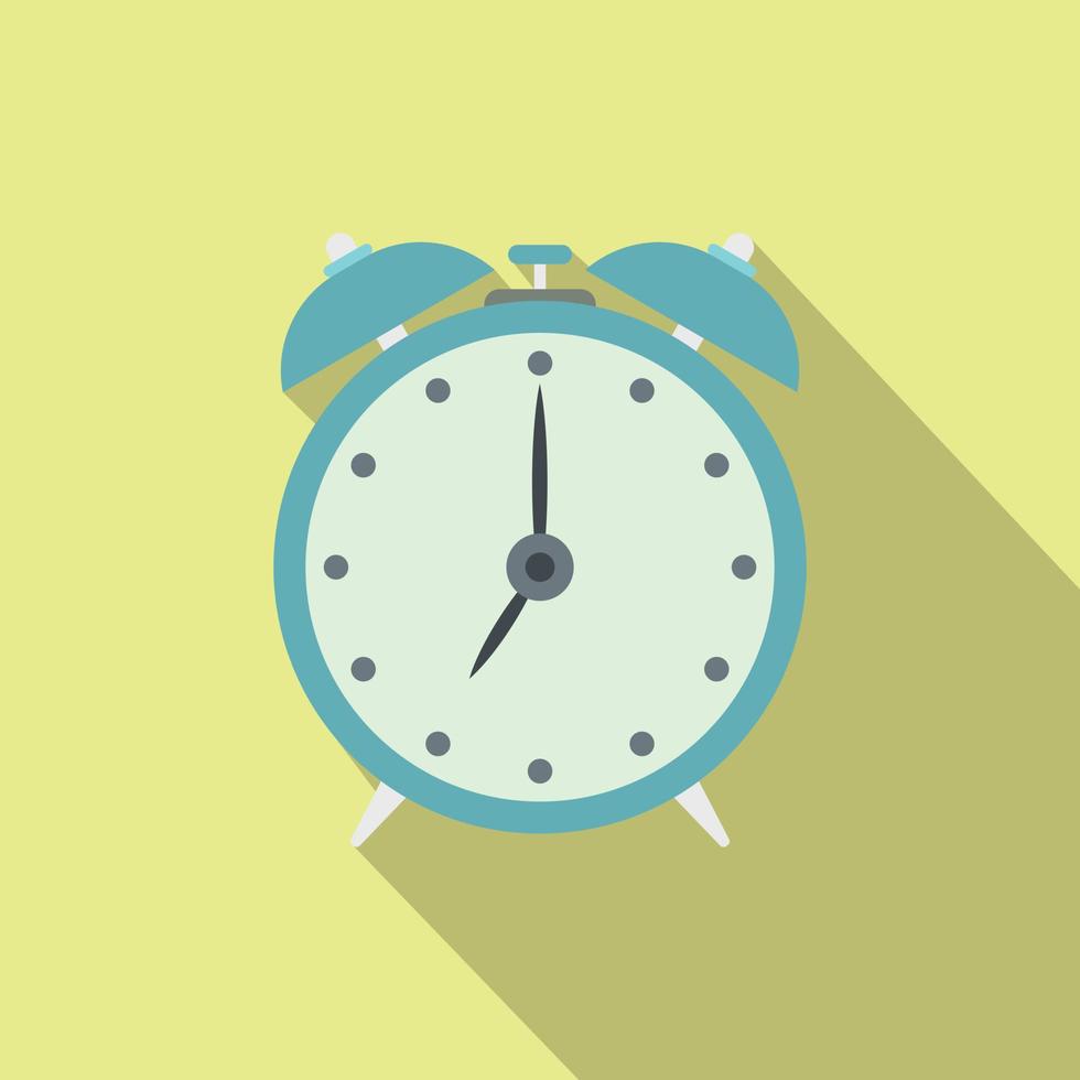 Alarm clock flat icon vector