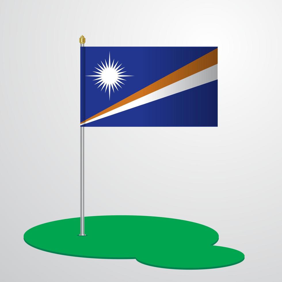 Marshall Islands Flag Pole vector