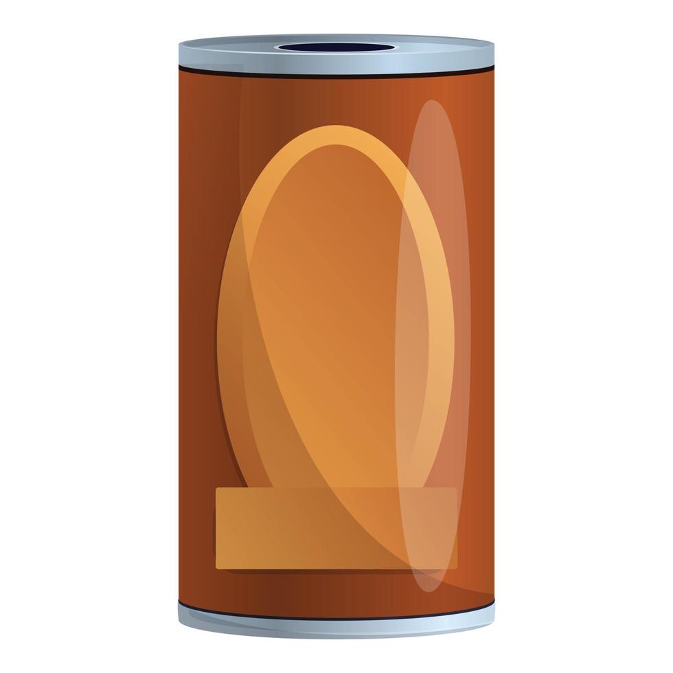 Garbage can icon, cartoon style vector