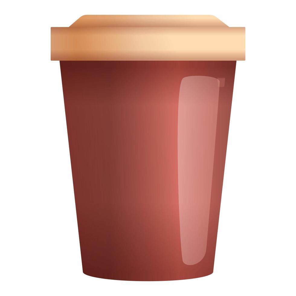 Garbage coffee cup icon, cartoon style vector