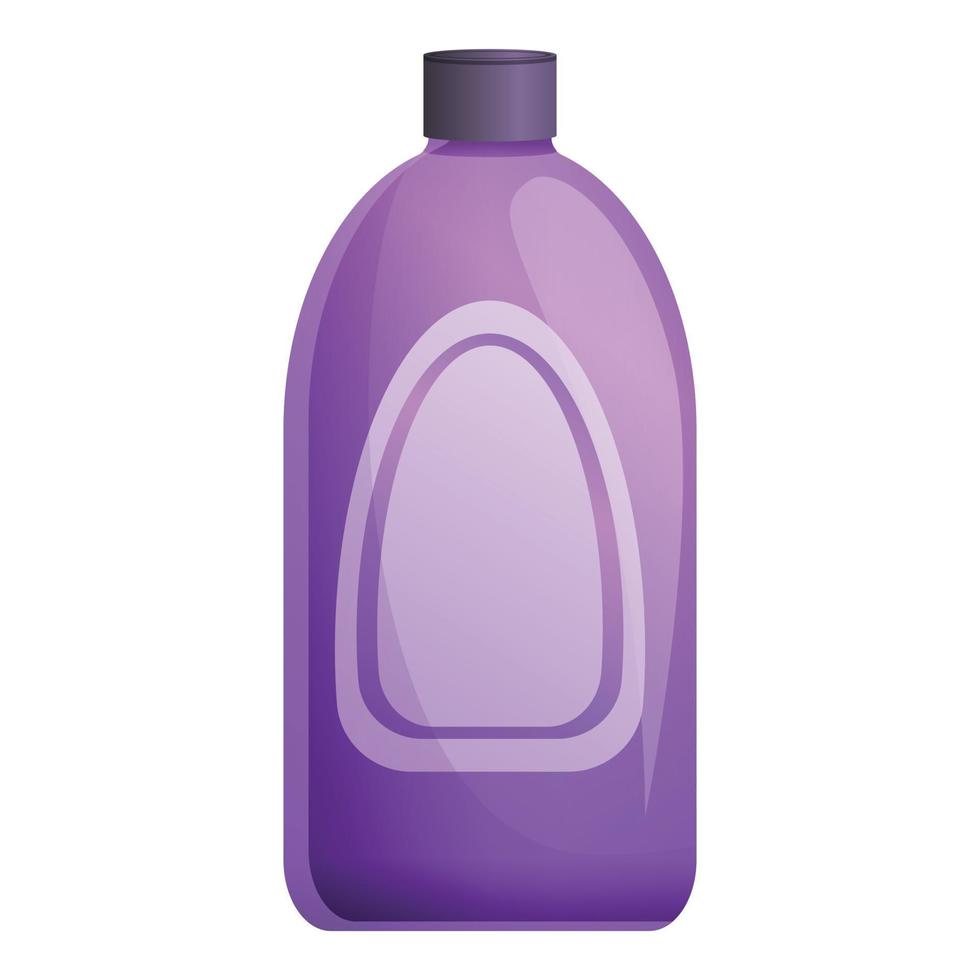 Empty cleaner bottle icon, cartoon style vector