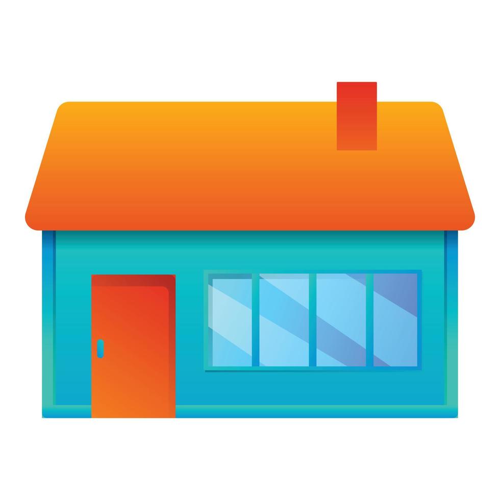 Family house icon, cartoon style vector