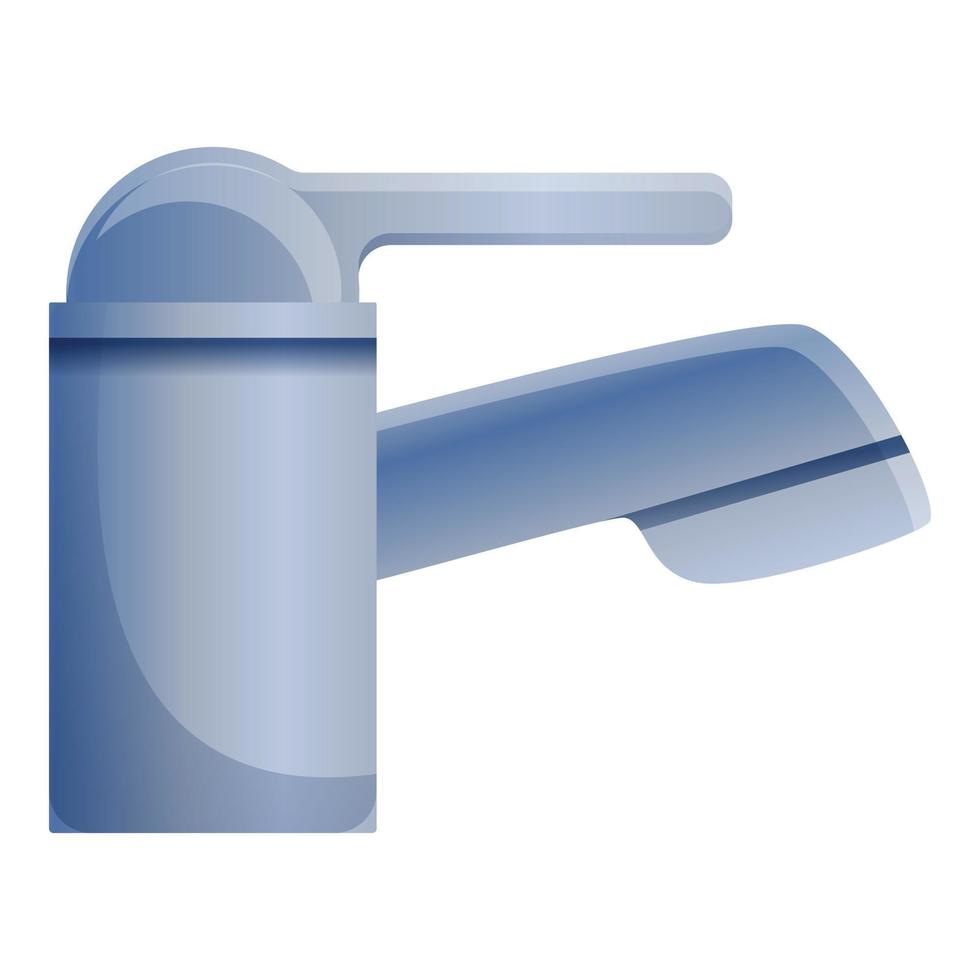 icono de grifo de baño, estilo de dibujos animados vector