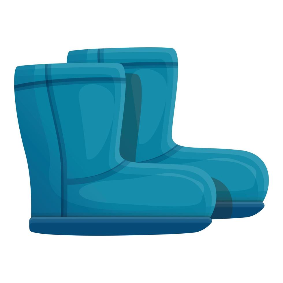 Blue ugg boots icon, cartoon style vector