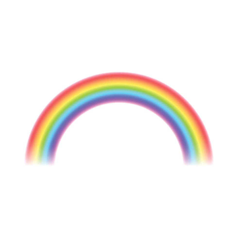 icono del arco iris, estilo realista vector