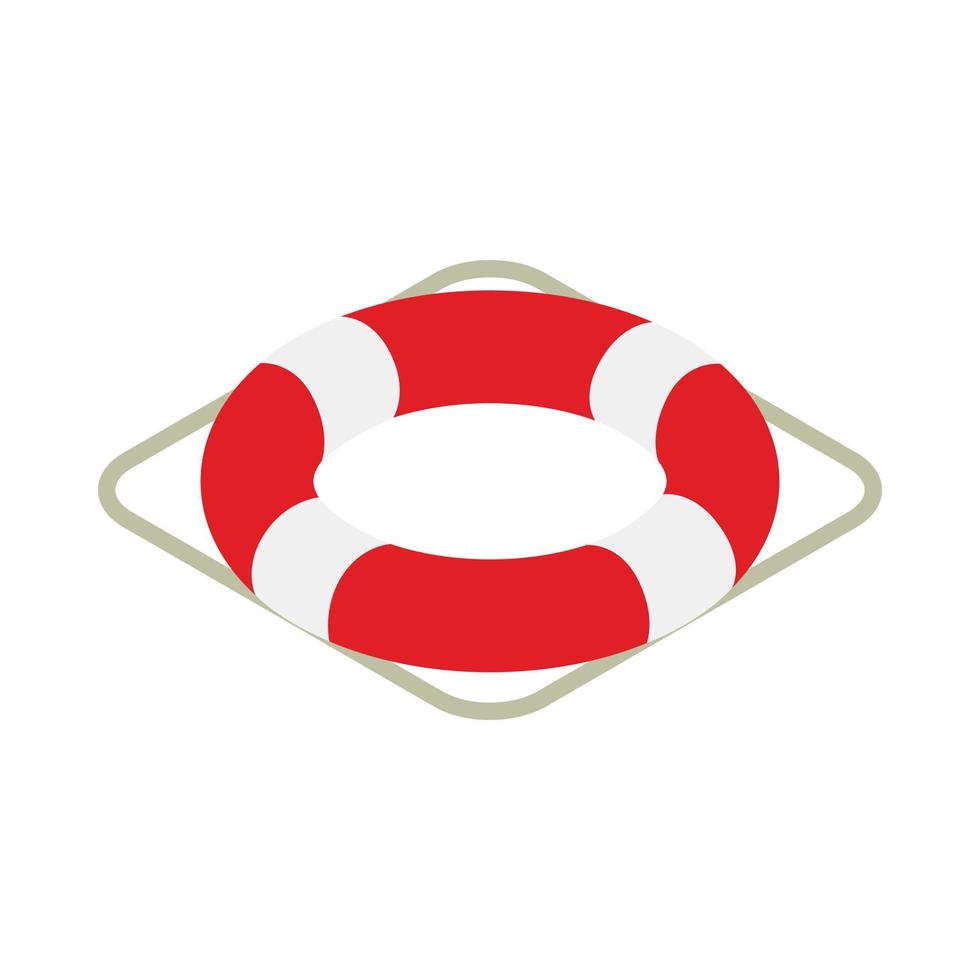 Lifebuoy icon, isometric 3d style vector