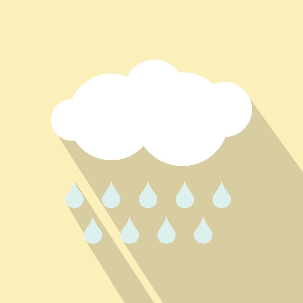 Cloud with drops ecology icon vector