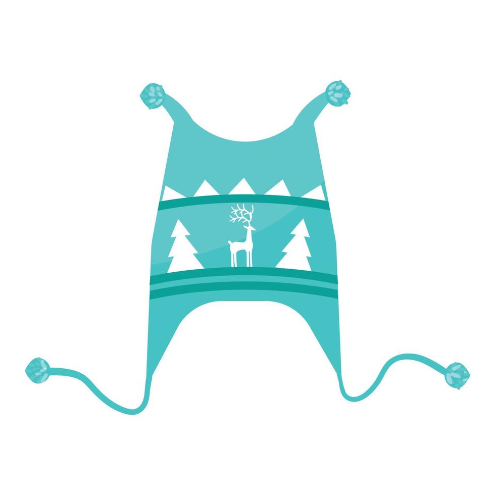 Cold cap icon cartoon vector. Weather knit vector