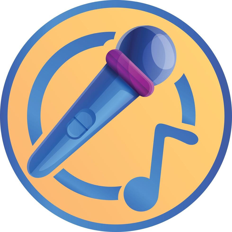 Wireless microphone icon, cartoon style vector