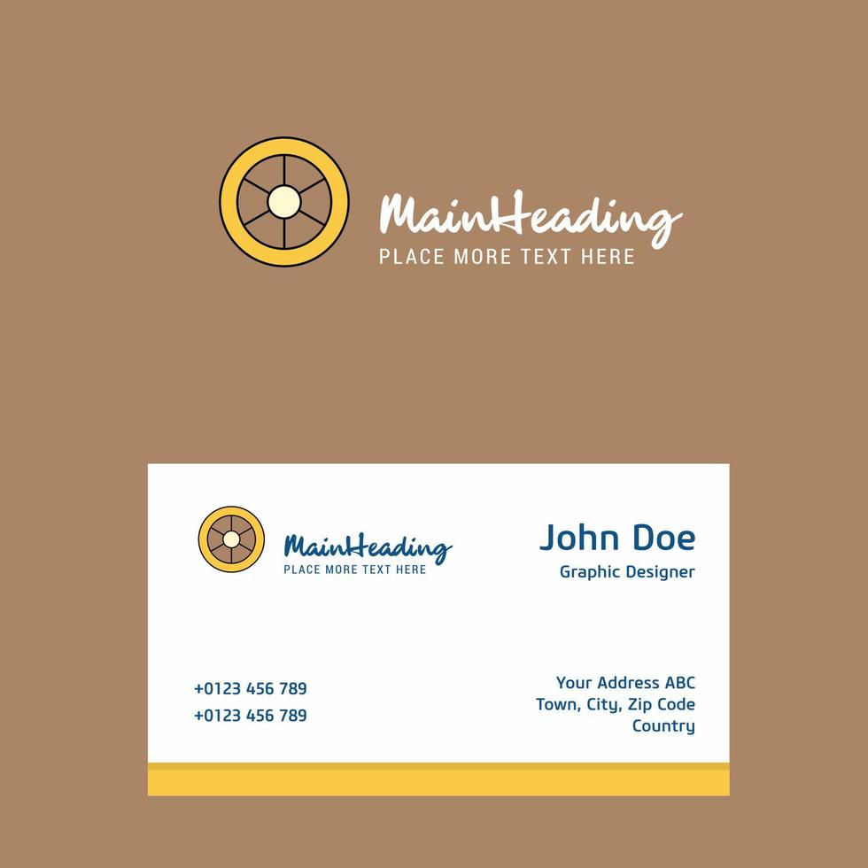 Wheel logo Design with business card template Elegant corporate identity Vector