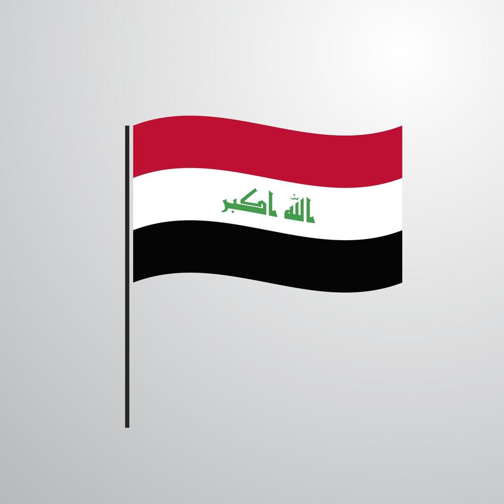 Iraq waving Flag vector