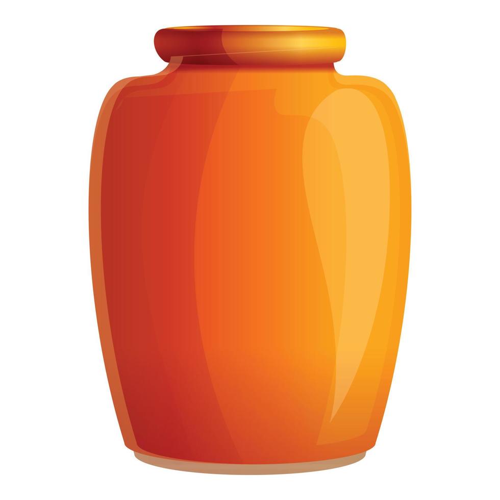 Lemonade jam jar icon, cartoon style vector