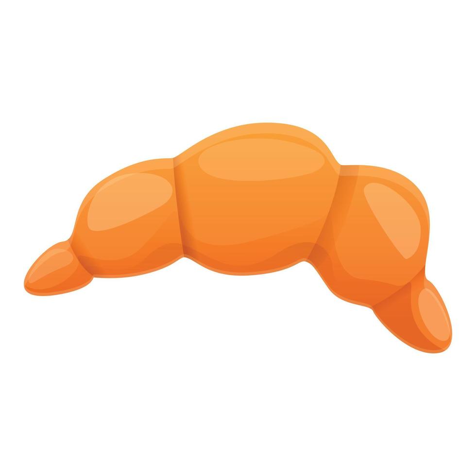 Croissant icon, cartoon style vector