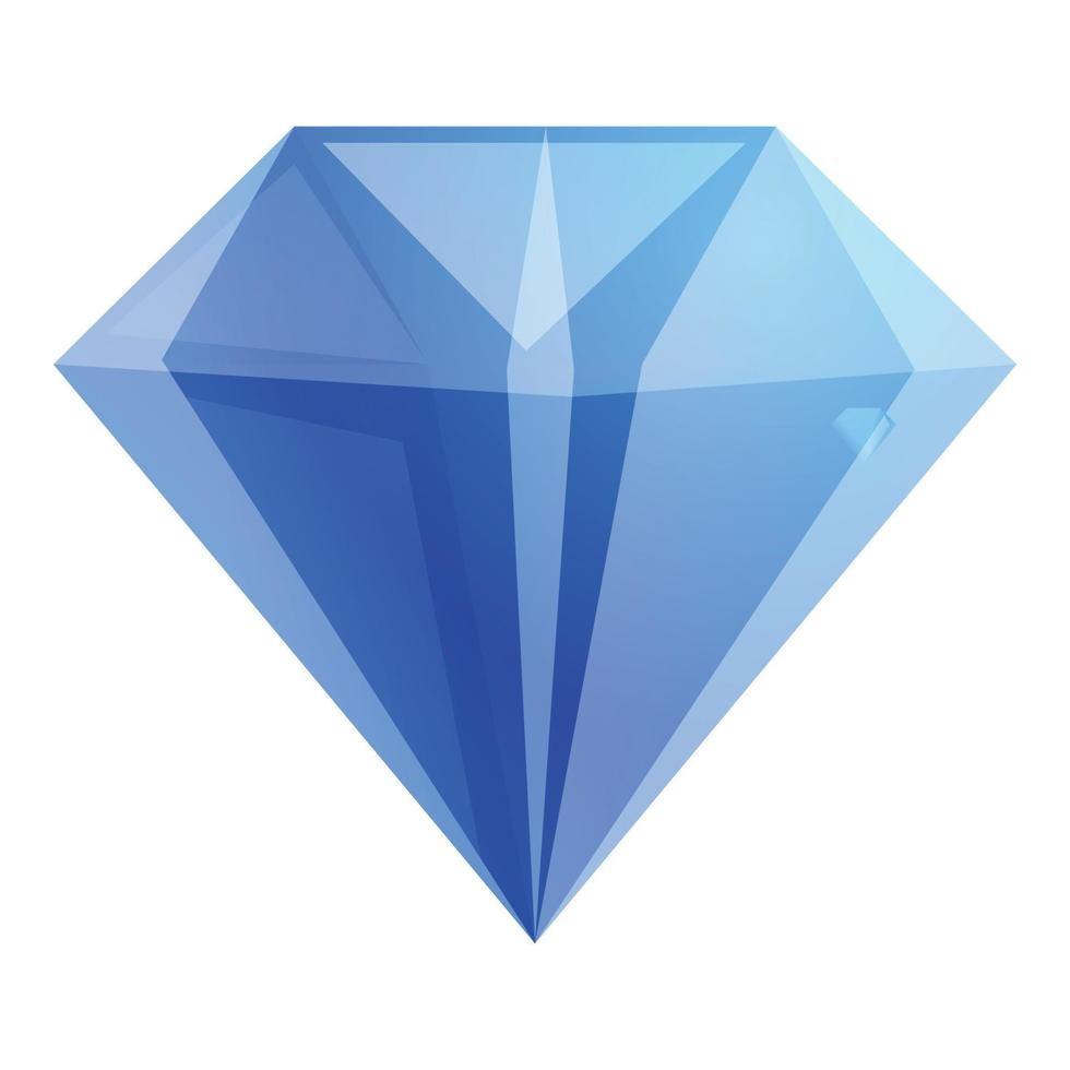 icono de diamante, estilo de dibujos animados vector