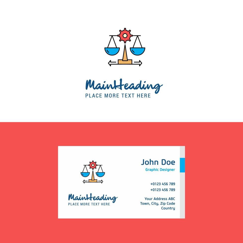 Flat Justice Logo and Visiting Card Template Busienss Concept Logo Design vector