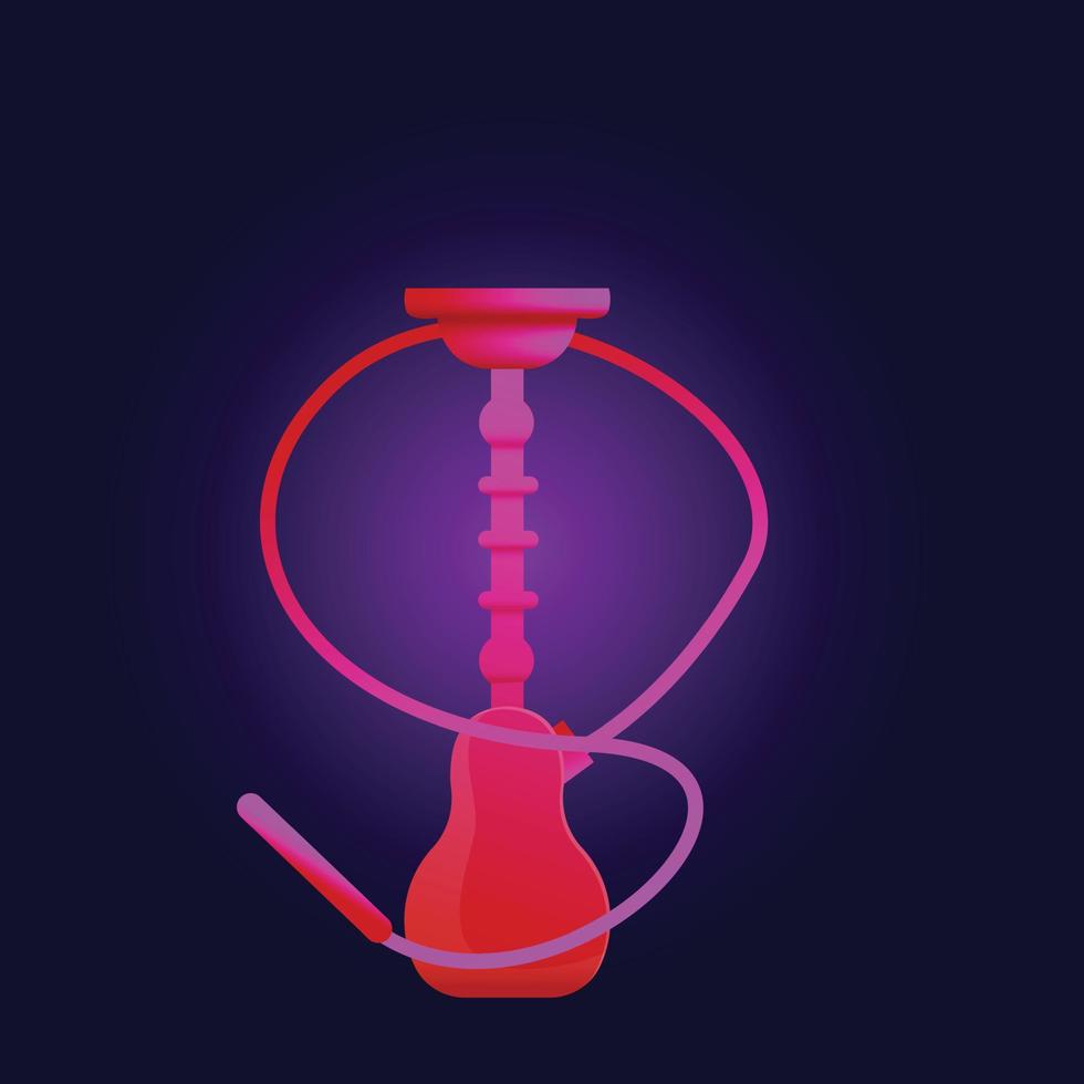 Small hookah icon, cartoon style vector