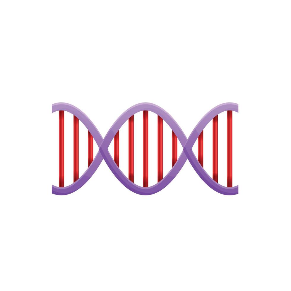 Dna molecule icon, cartoon style vector