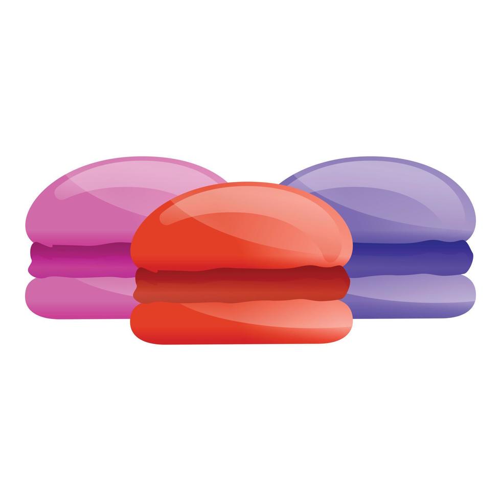 Colorful macaroon icon, cartoon style vector