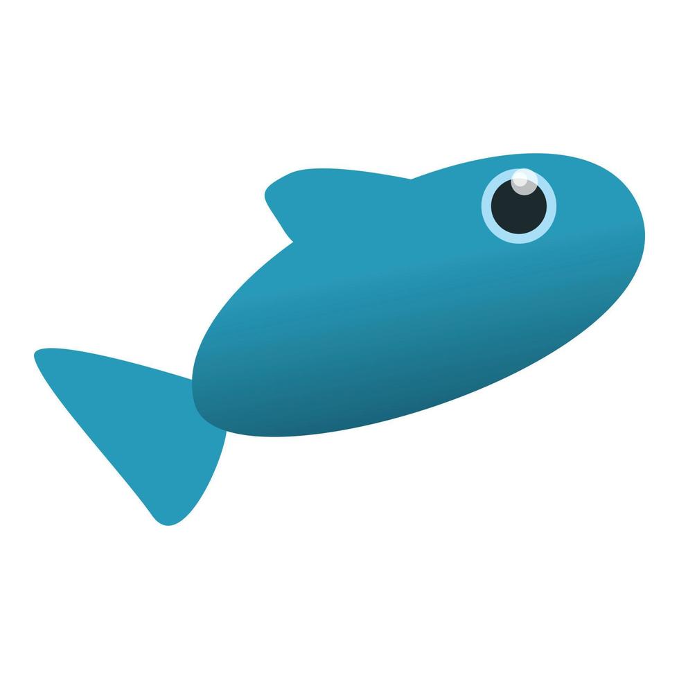 Fresh fish icon, cartoon style vector