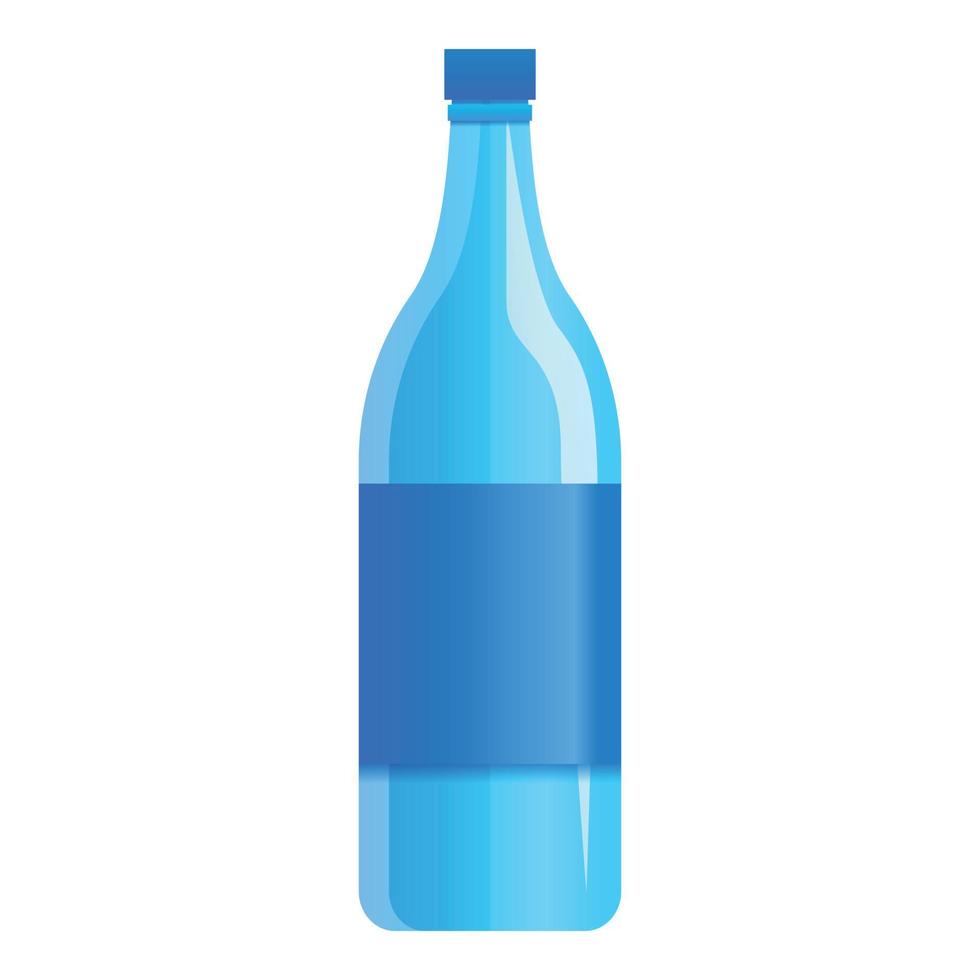 Glass mineral water icon, cartoon style vector