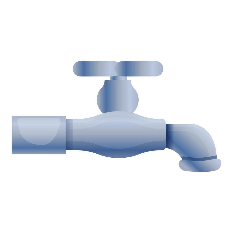 Water tap icon, cartoon style vector