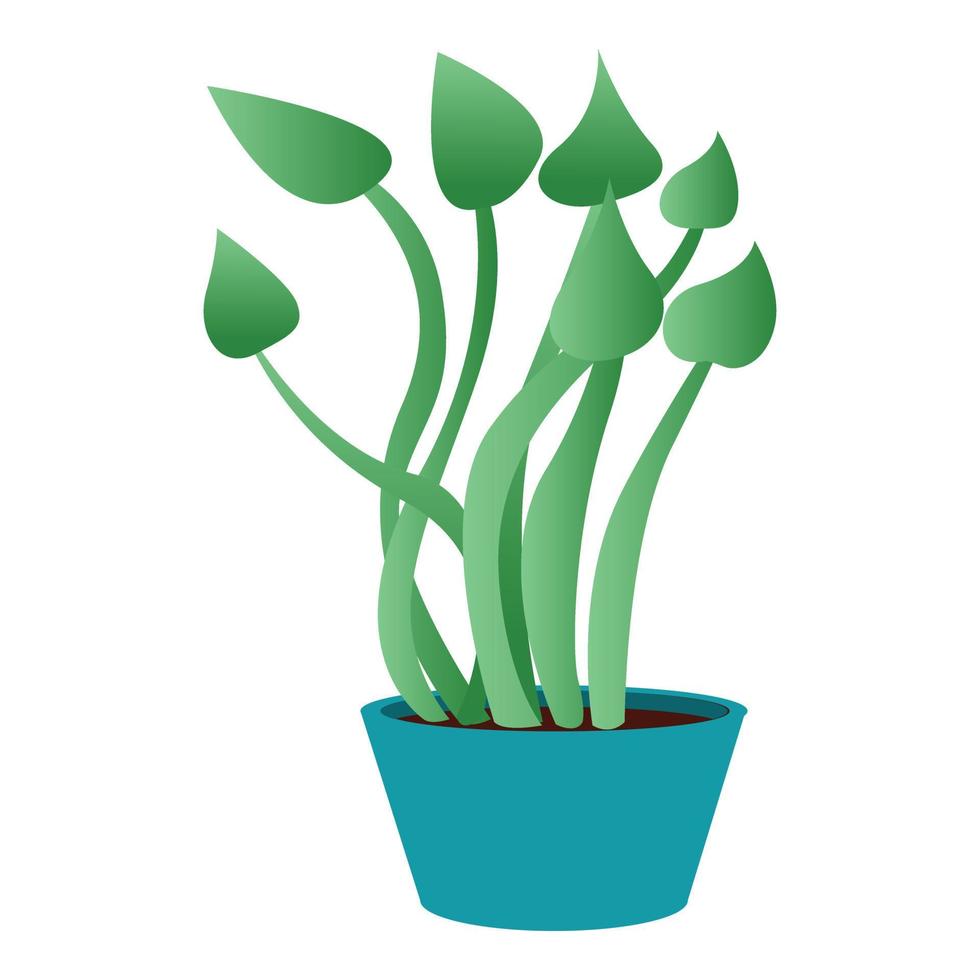 icono de planta de interior botánica, estilo de dibujos animados vector