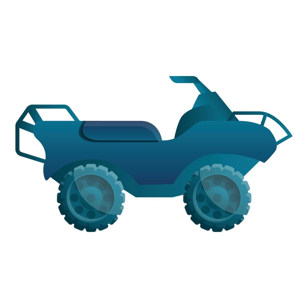 Quad bike icon, cartoon style vector