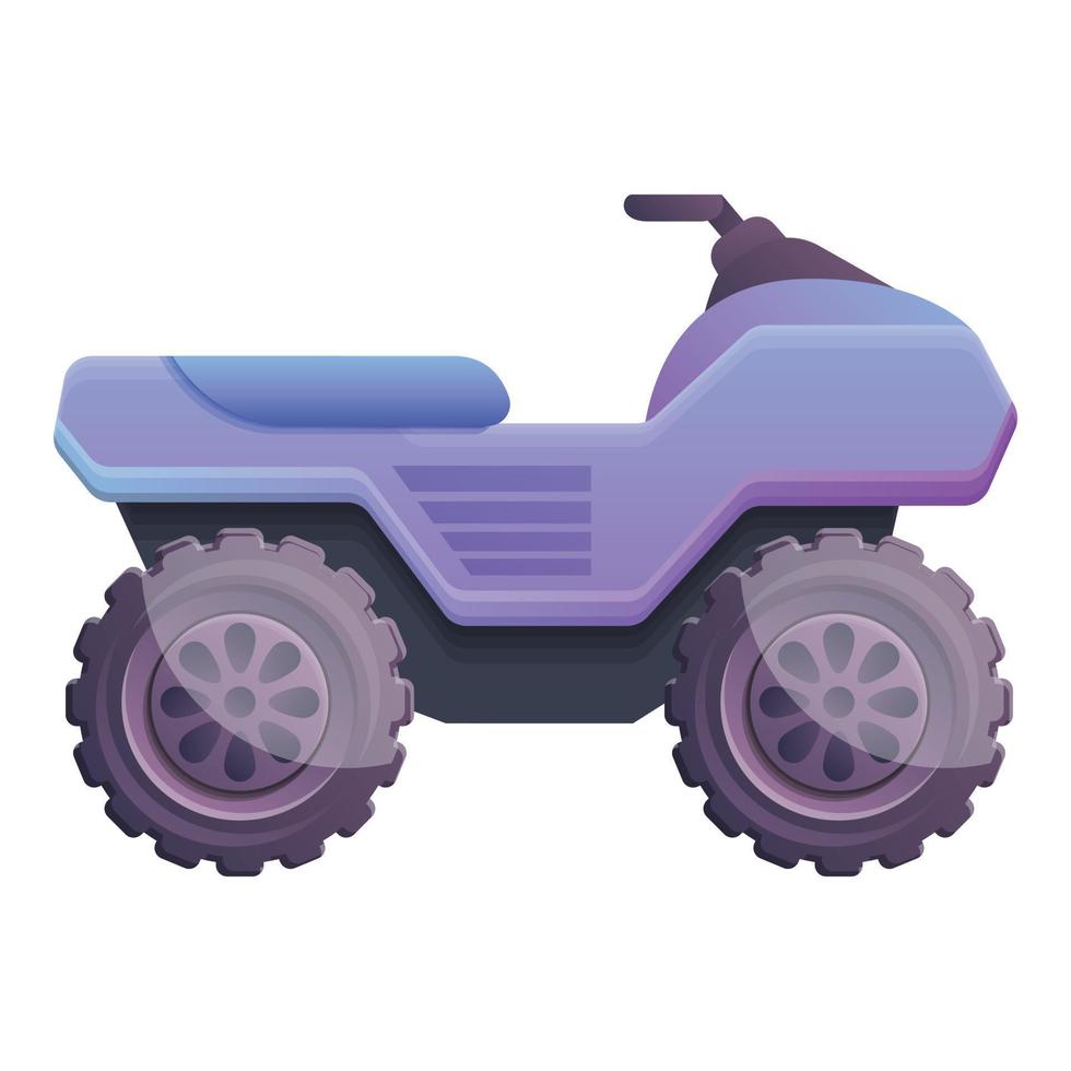 Power quad bike icon, cartoon style vector