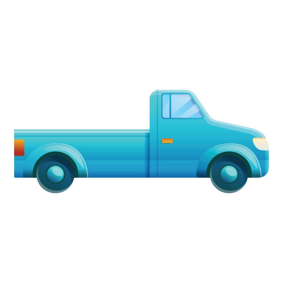 Blue pickup icon, cartoon style vector