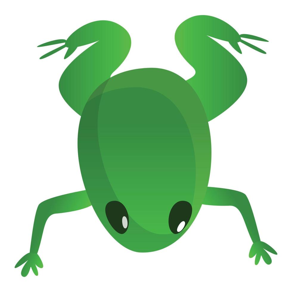 Small frog icon, cartoon style vector