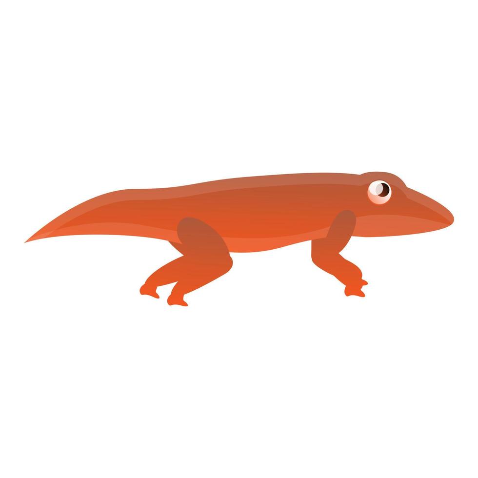 icono de reptil rojo, estilo de dibujos animados vector