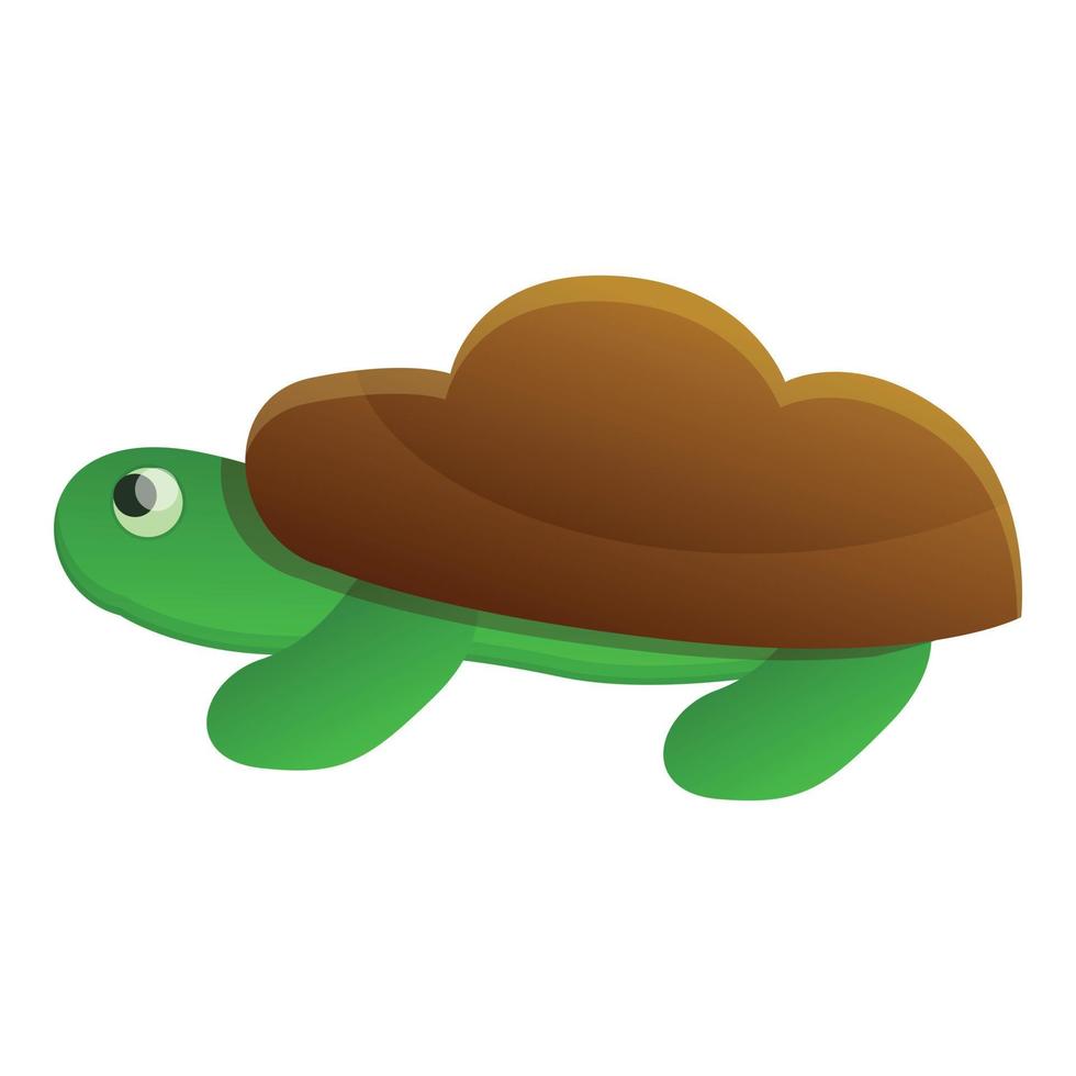 icono de tortuga tropical, estilo de dibujos animados vector