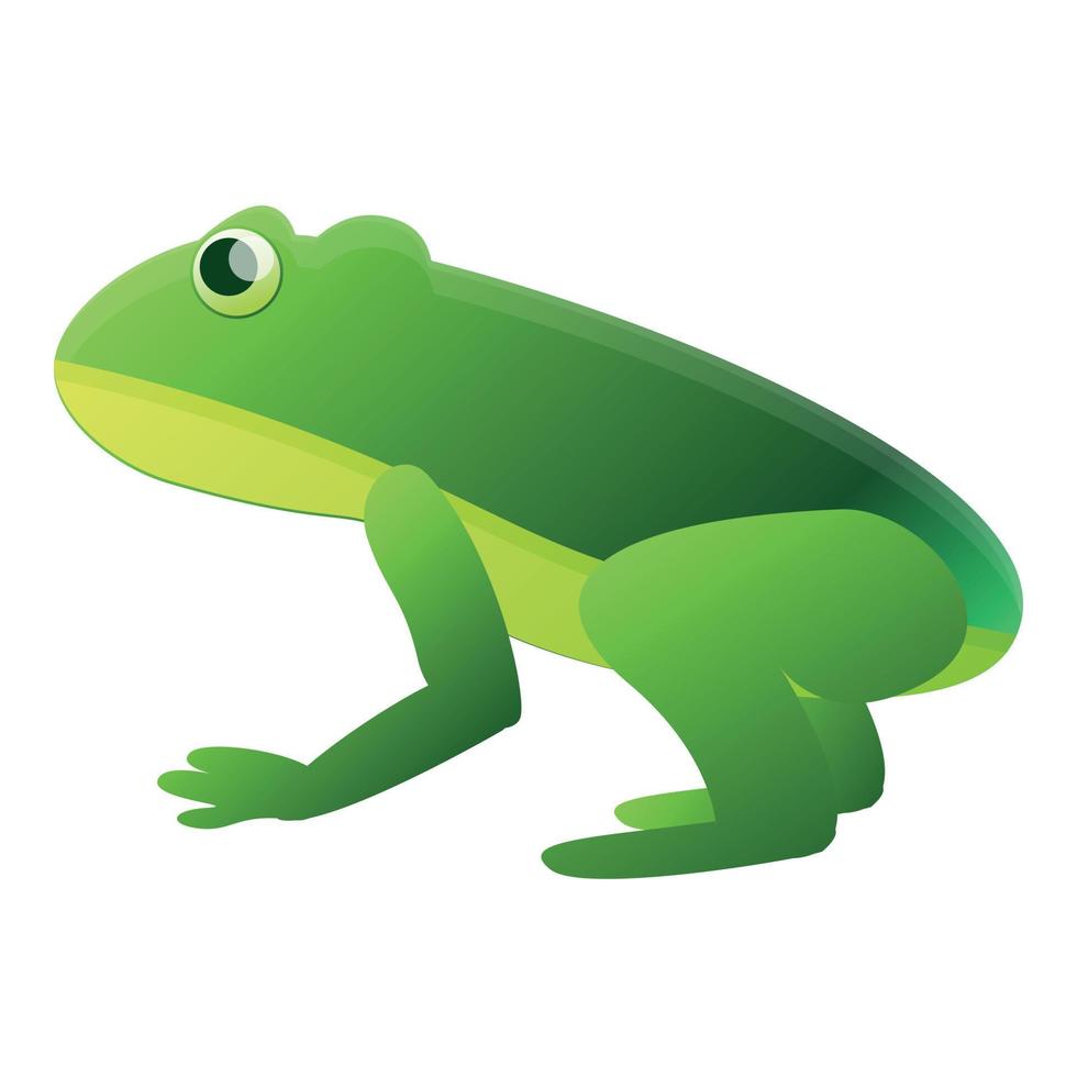 icono de rana de zoológico, estilo de dibujos animados vector