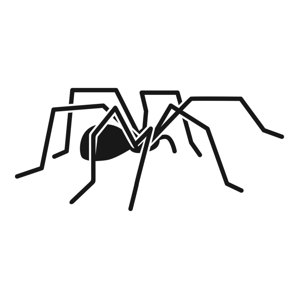 Dark spider icon, simple style vector