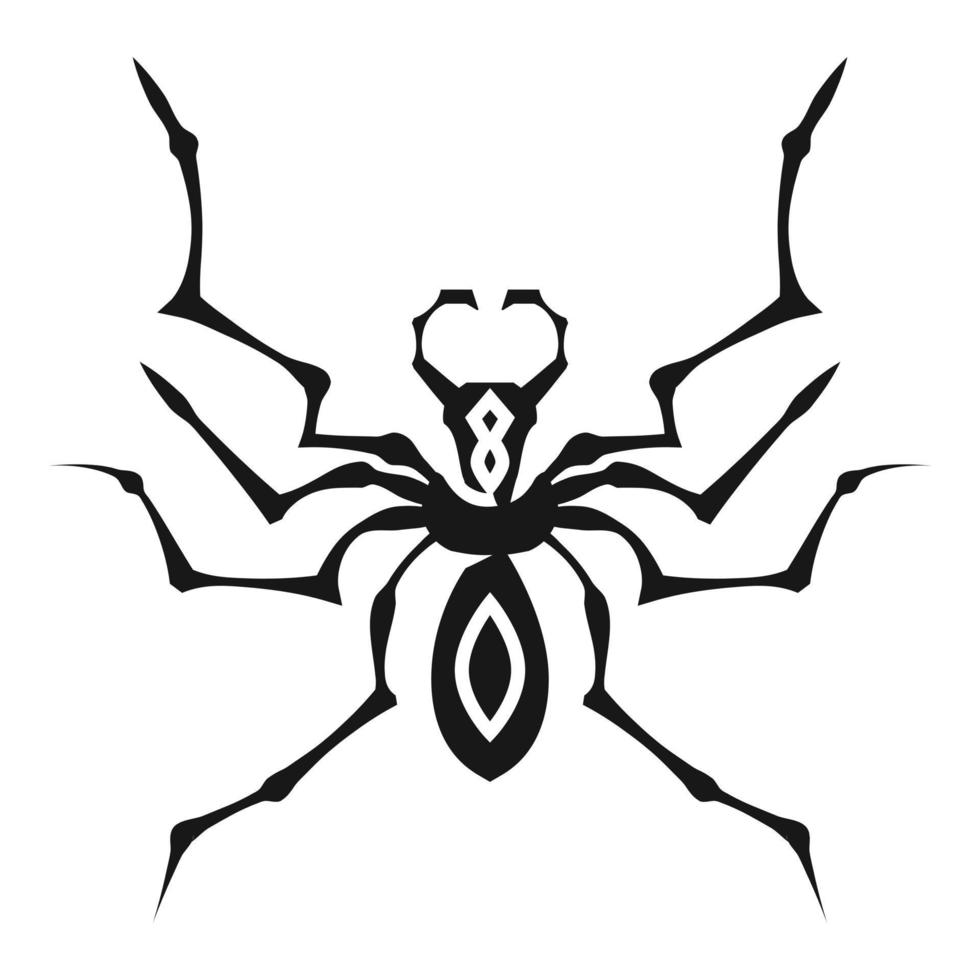 Abstract spider icon, simple style vector