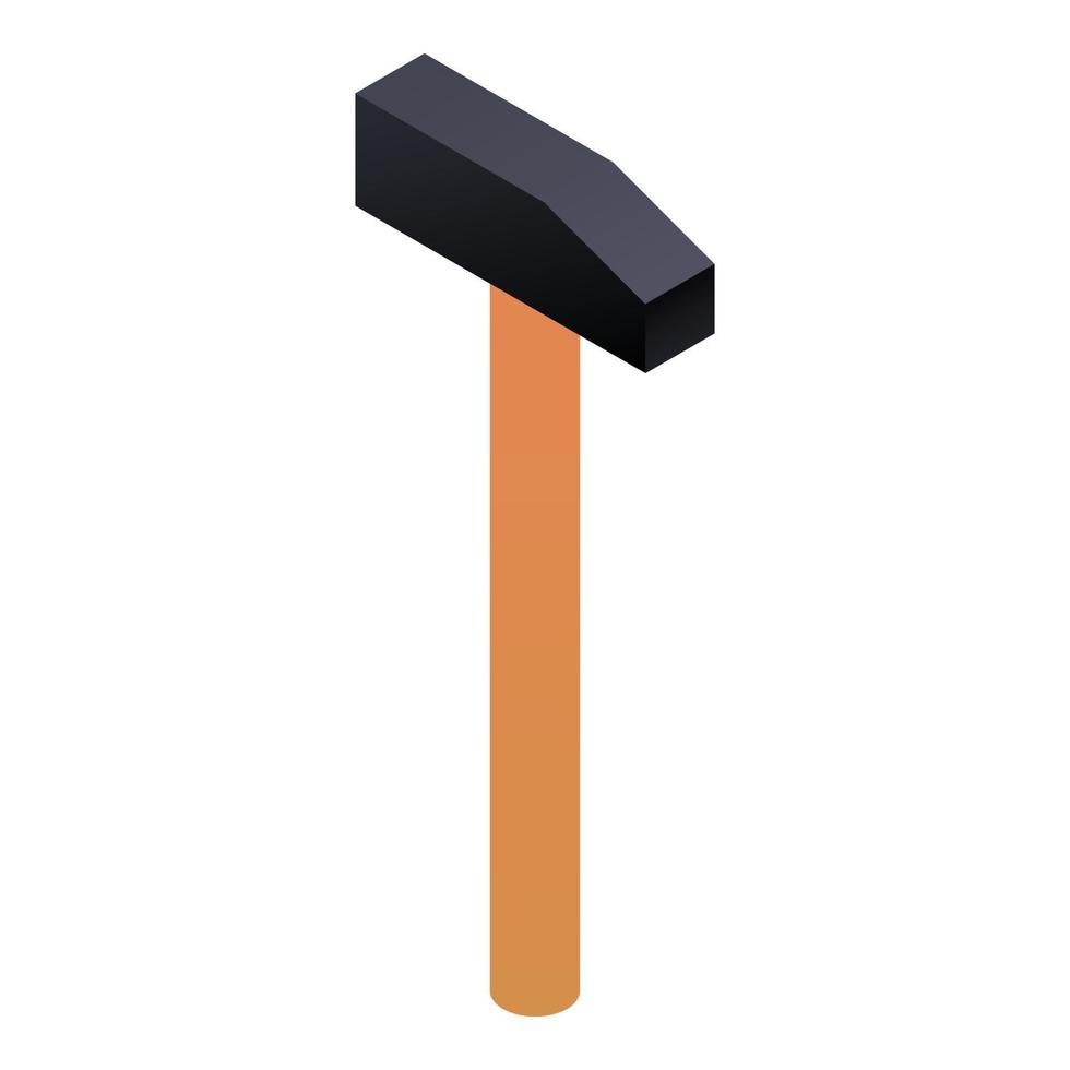 Claw hammer icon, isometric style vector
